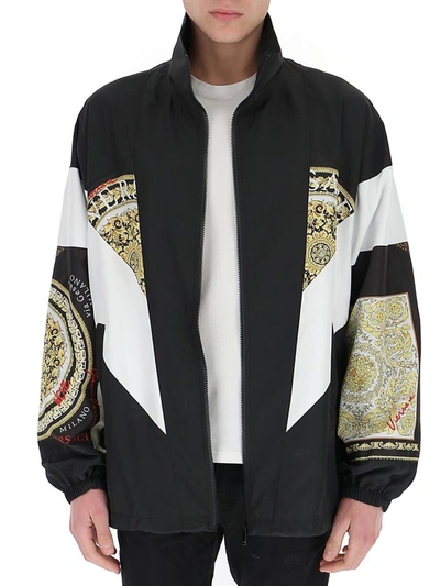 Shop Versace Barocco Mosaic Print Jacket In Multi