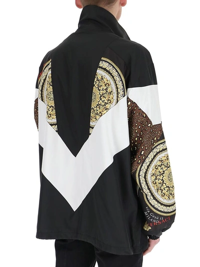 Shop Versace Barocco Mosaic Print Jacket In Multi