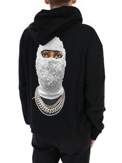 Shop Ih Nom Uh Nit Mask Print Hoodie In Black
