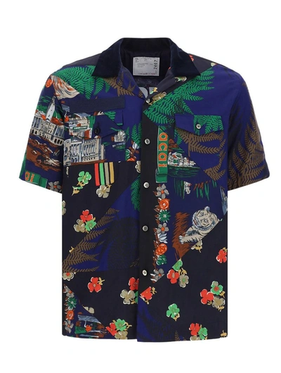 Sacai Hank Willis Thomas Print Tech Shirt In Multicolour | ModeSens