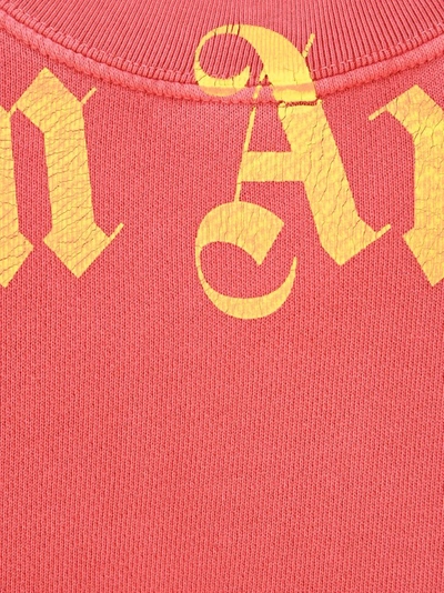 Shop Palm Angels Vintage Logo Print Sweatshirt In Red