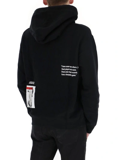 Shop Dsquared2 X Ibrahimović Icon Print Hoodie In Black