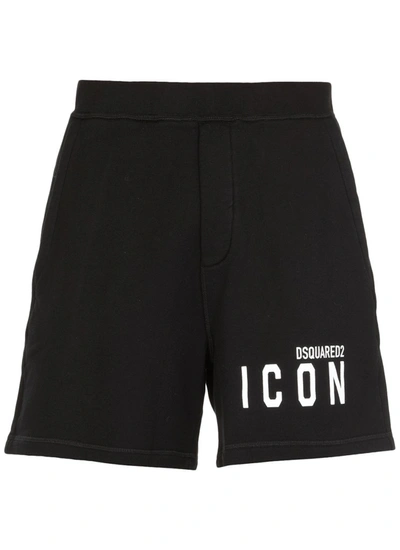 Shop Dsquared2 Logo Print Bermuda Shorts In Black