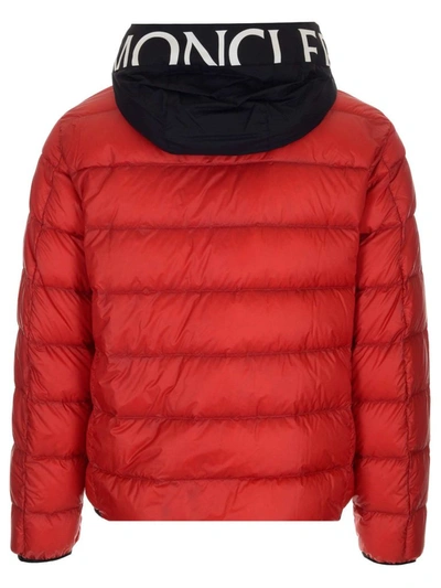 Shop Moncler Provins Hooded Puffer Jacket In Red