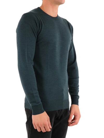 Shop John Smedley Lundy Knitted Jumper In Green