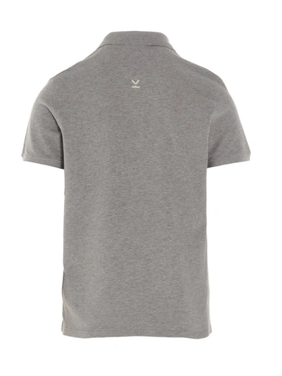 Shop Kenzo Tiger Crest Polo Shirt In Grey