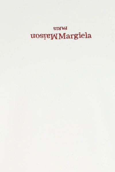 Shop Maison Margiela Embroidered Logo Sweatshirt In White