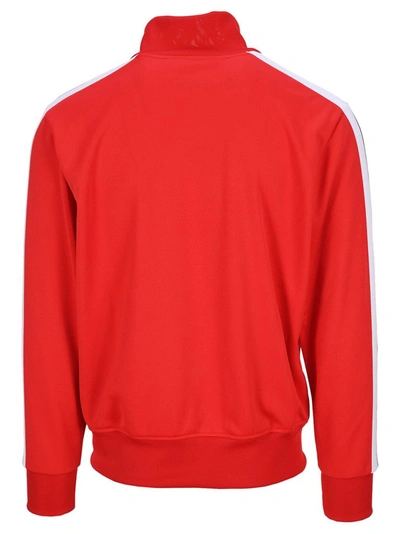 Shop Palm Angels Logo Printed Track Jacket In Red