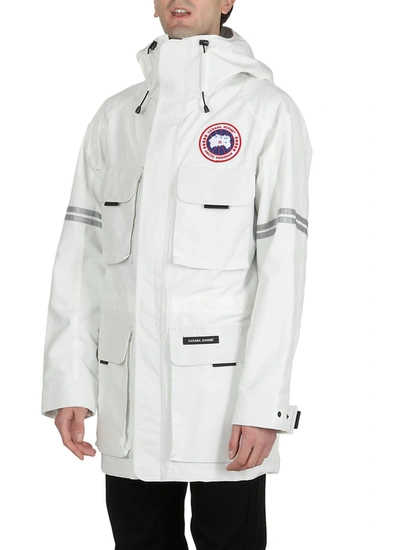 Shop Canada Goose Science Research Hooded Jacket In White