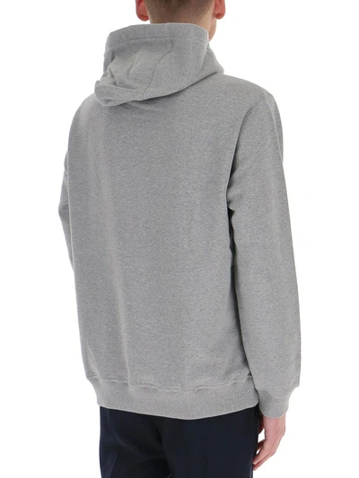 Shop Burberry Montage Print Hoodie In Grey