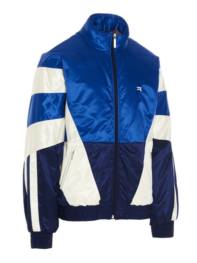 Shop Balenciaga Padded Tracksuit Jacket In Blue