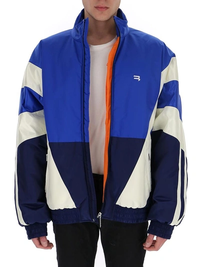 Shop Balenciaga Padded Tracksuit Jacket In Blue