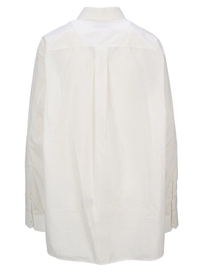 Shop Valentino Flowersity Poplin Shirt In White
