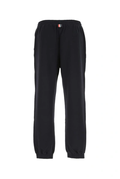 Shop Thom Browne Logo Patch Track Pants In Navy