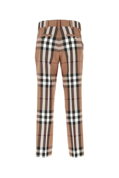 Shop Burberry House Check Tailored Trousers In Multi