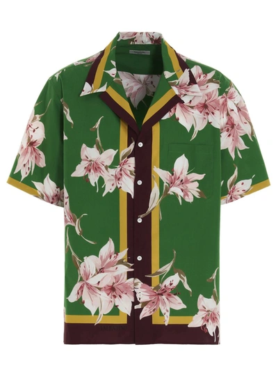 Shop Valentino Floral Print Bowling Shirt In Multi