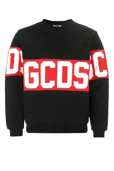 Shop Gcds Logo Band Sweatshirt In Black