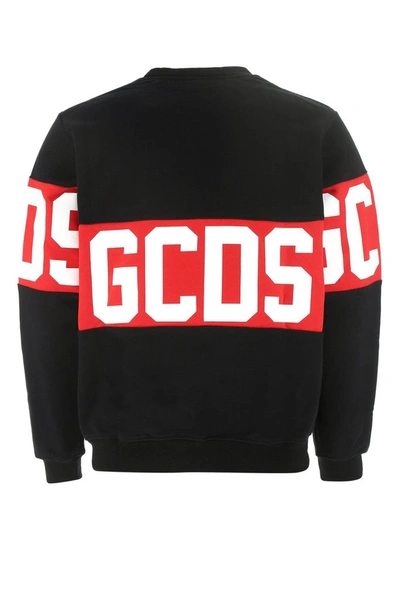 Shop Gcds Logo Band Sweatshirt In Black