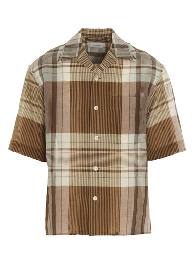 Shop Lemaire Check Short Sleeve Shirt In Multi