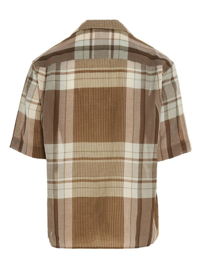 Shop Lemaire Check Short Sleeve Shirt In Multi