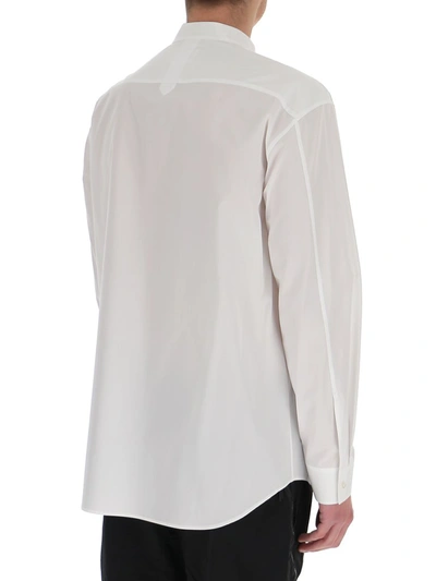 Shop Jil Sander Mandarin Collar Long In White