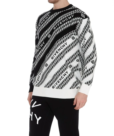 Shop Givenchy Logo Chain Oversized Sweater In Multi