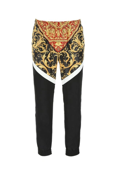 Shop Versace Baroque Panelled Track Pants In Multi