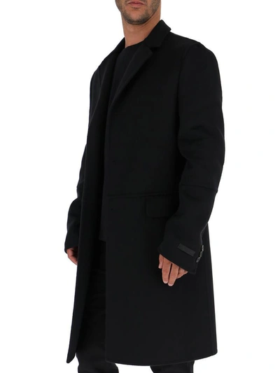 Shop Prada Single Breasted Coat In Black