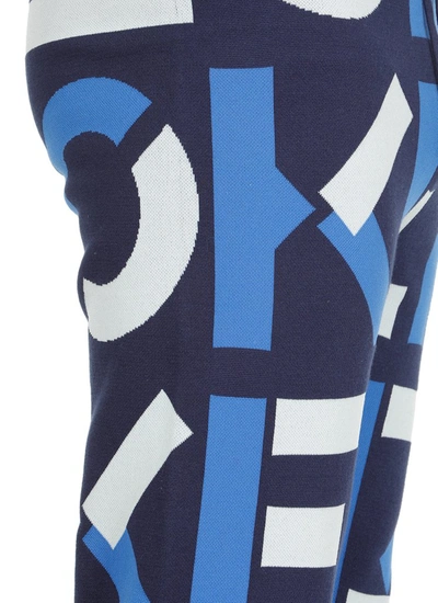 Shop Kenzo Logo Intarsia Track Pants In Multi