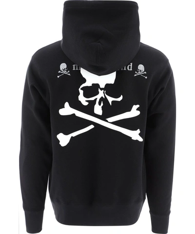 Shop Mastermind Japan Mastermind World Skull And Bones Printed Drawstring Hoodie In Black