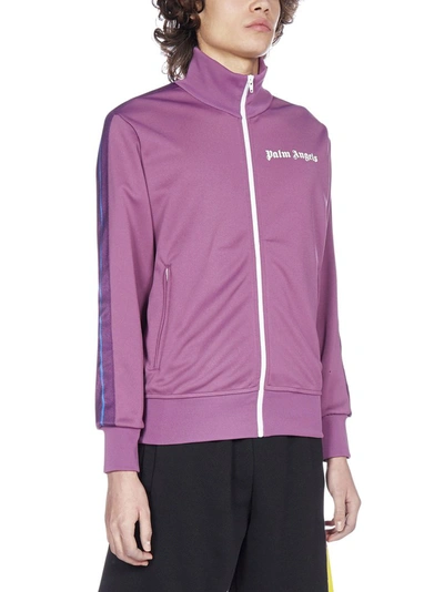 Shop Palm Angels College Track Jacket In Purple