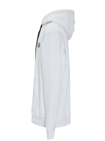 Shop Palm Angels Hong Kong Sprayed Logo Hoodie In White