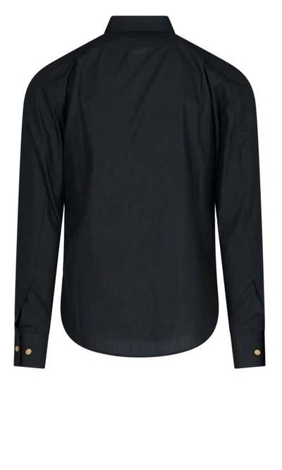 Shop Vivienne Westwood Logo Embroidered Slim In Black
