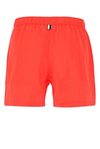 Shop Thom Browne Drawstring Swimming Shorts In Red