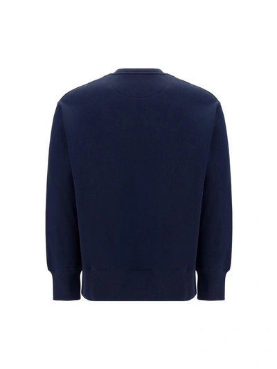 Shop Valentino Logo Printed Sweatshirt In Navy