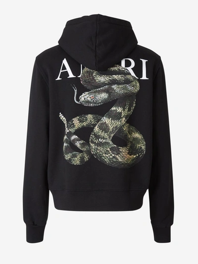 Shop Amiri Graphic Print Hoodie In Black