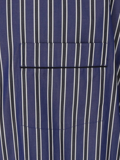 Shop Balenciaga Striped Short In Blue