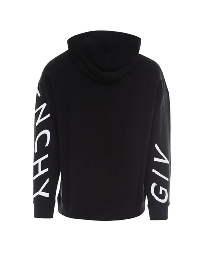 Shop Givenchy Refracted Embroidered Hoodie In Black