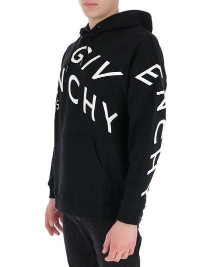 Shop Givenchy Refracted Embroidered Hoodie In Black