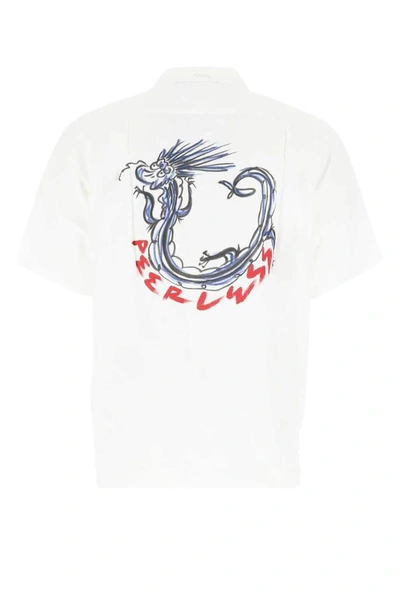 Shop Visvim Dragon Print Short In White