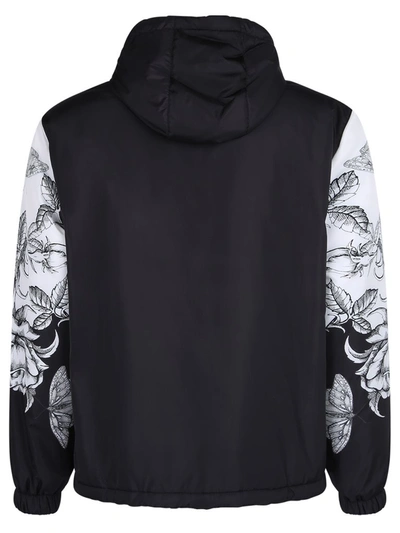 Shop Valentino Dark Blooming Printed Windbreaker In Multi