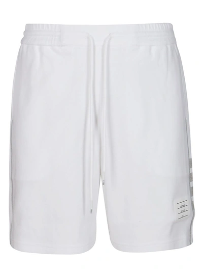 Shop Thom Browne Rwb Tab Shorts In White