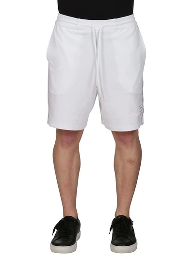 Shop Thom Browne Rwb Tab Shorts In White