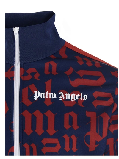 Palm Angels Blue & Red Monogram Track Jacket | ModeSens