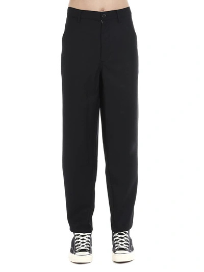 Shop Comme Des Garçons Shirt Tailored Chino Trousers In Black