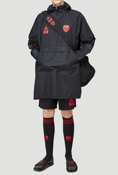 Shop Adidas Originals Adidas X Arsenal X 424 Hooded Poncho In Black