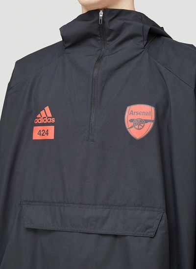 Shop Adidas Originals Adidas X Arsenal X 424 Hooded Poncho In Black
