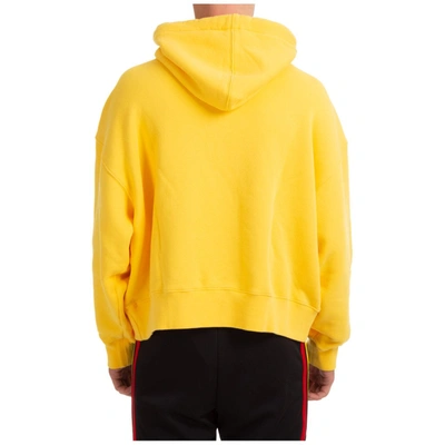 Shop Palm Angels Ice Bear Hoodie In Yellow