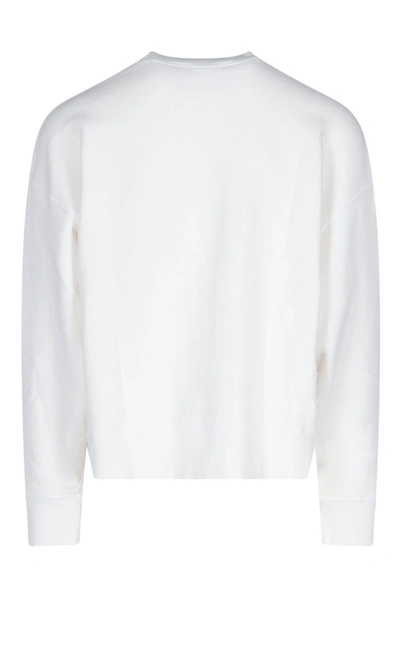 Shop Palm Angels Miami Logo Print Sweatshirt In White