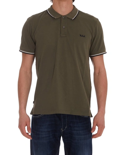 Shop Woolrich Monterey Logo Embroidered Polo Shirt In Green